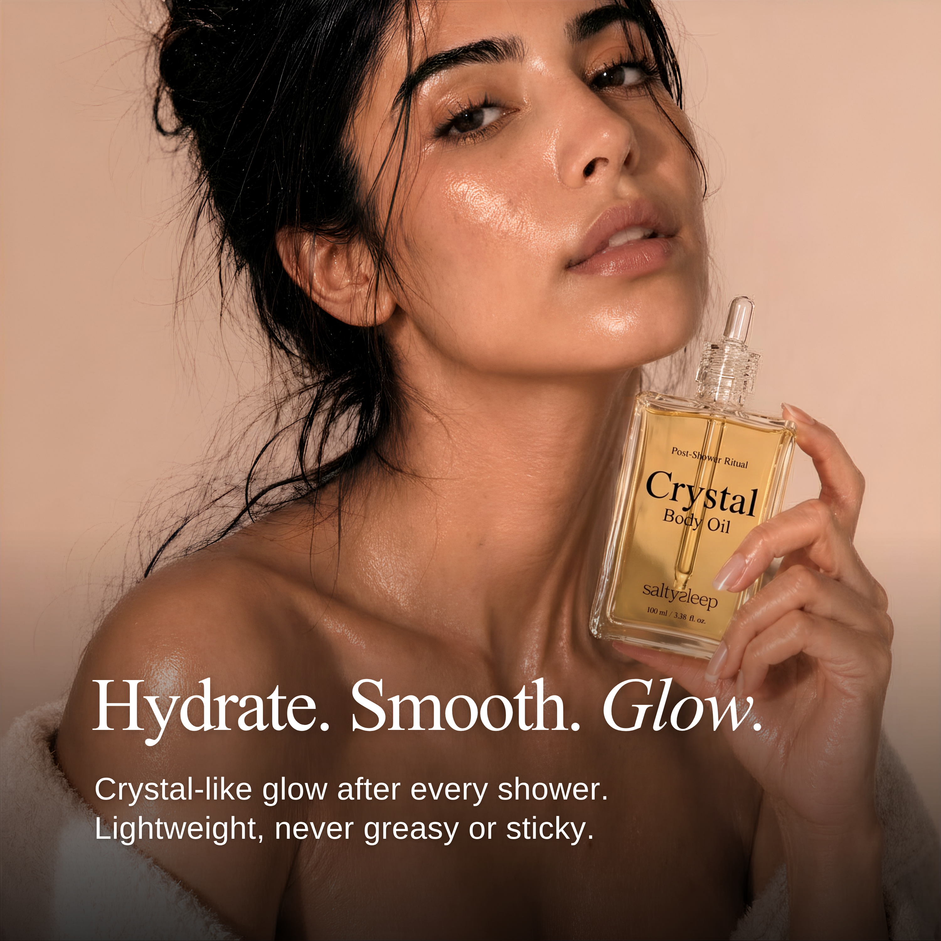 Vanilla Glow 100ml | Crystal Body Oil saltysleep