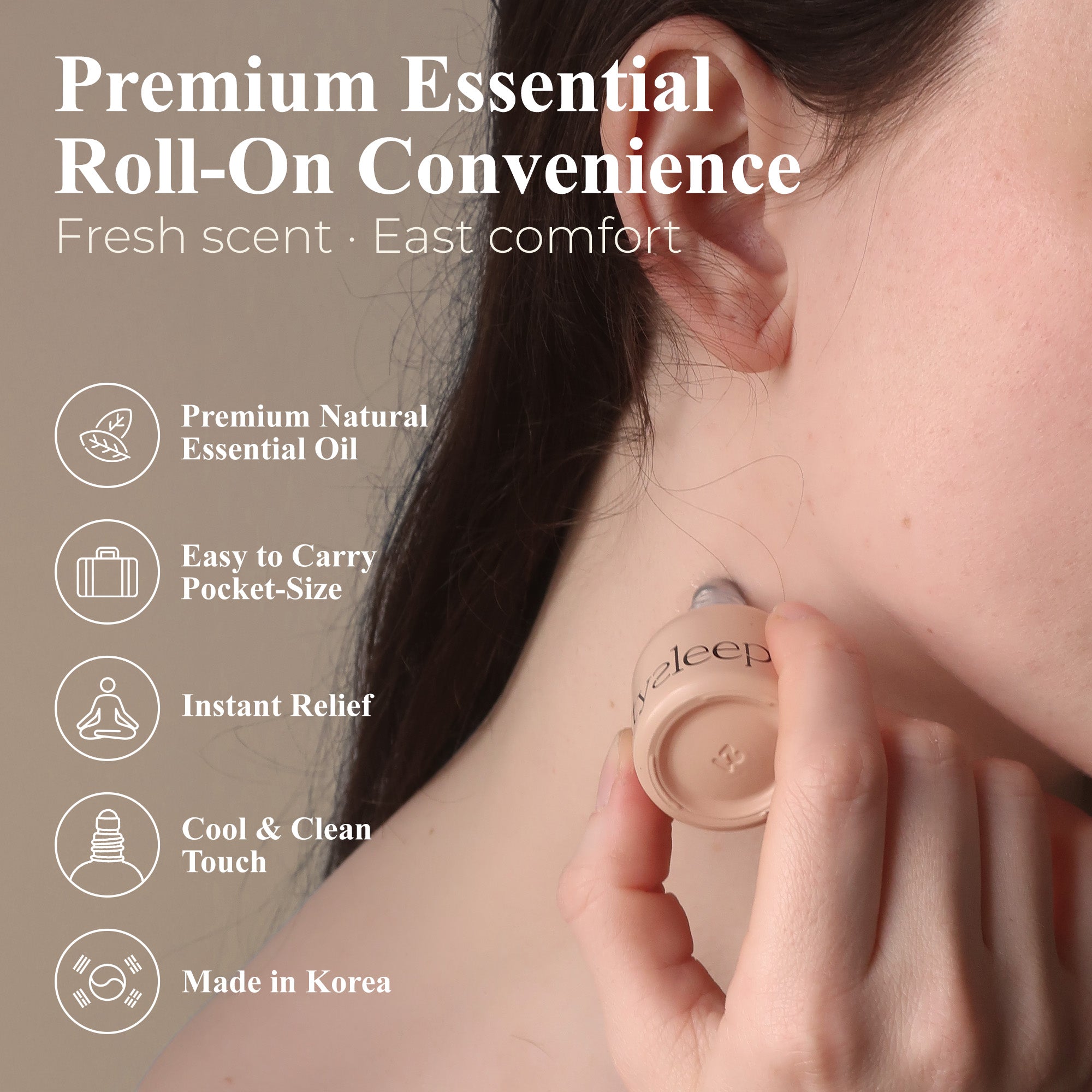 [Buy1 Get1 Free] Peppermint & Ginseng Cooling Roll-On Set for Daily Relief & Reset