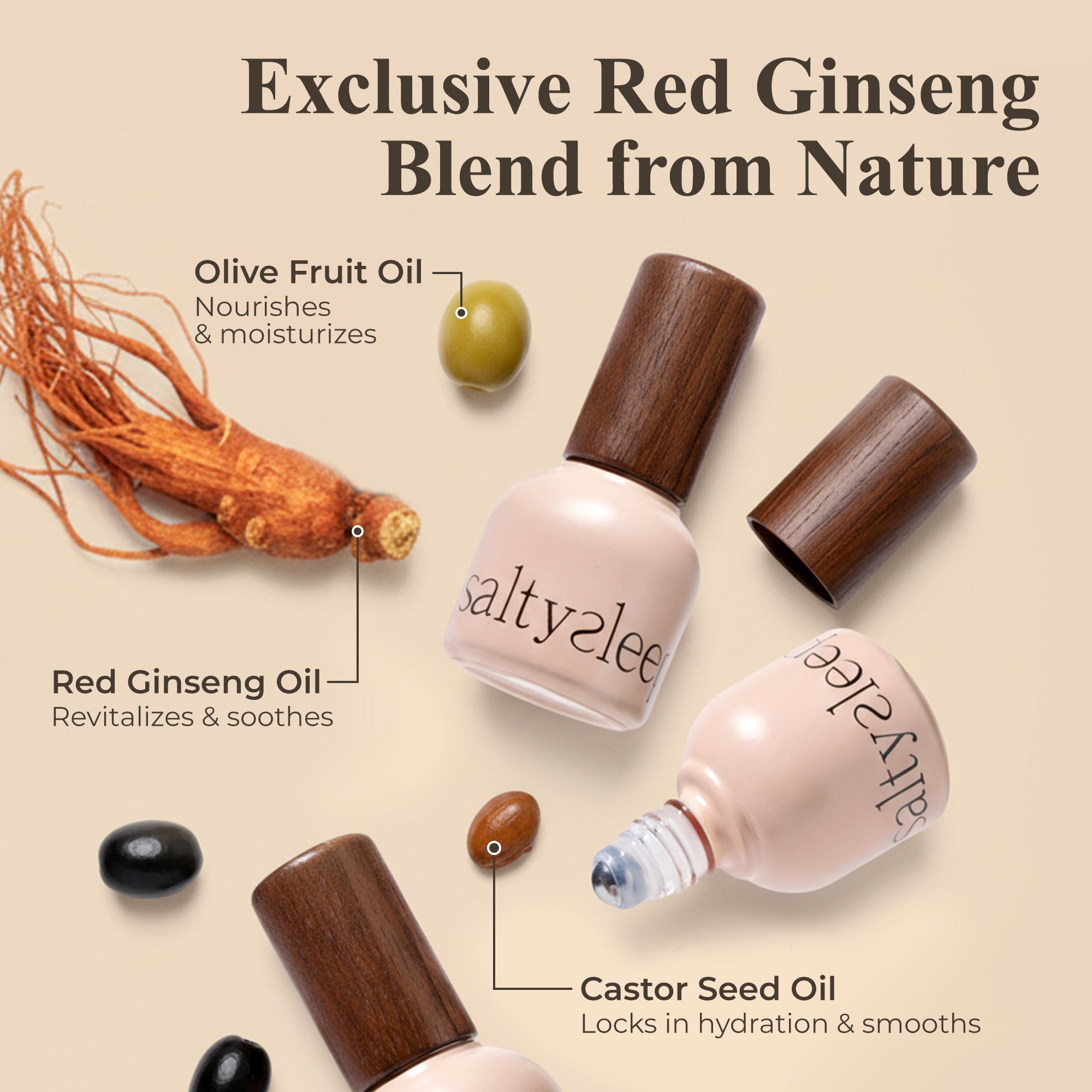 [Buy1 Get1 Free] Peppermint & Ginseng Cooling Roll-On Set for Daily Relief & Reset